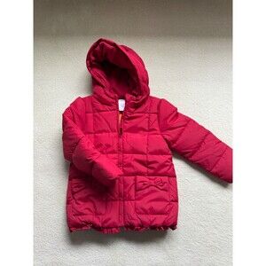 Gymboree Little Girls Red Bow Puffer Coat - Size 6 - NWT